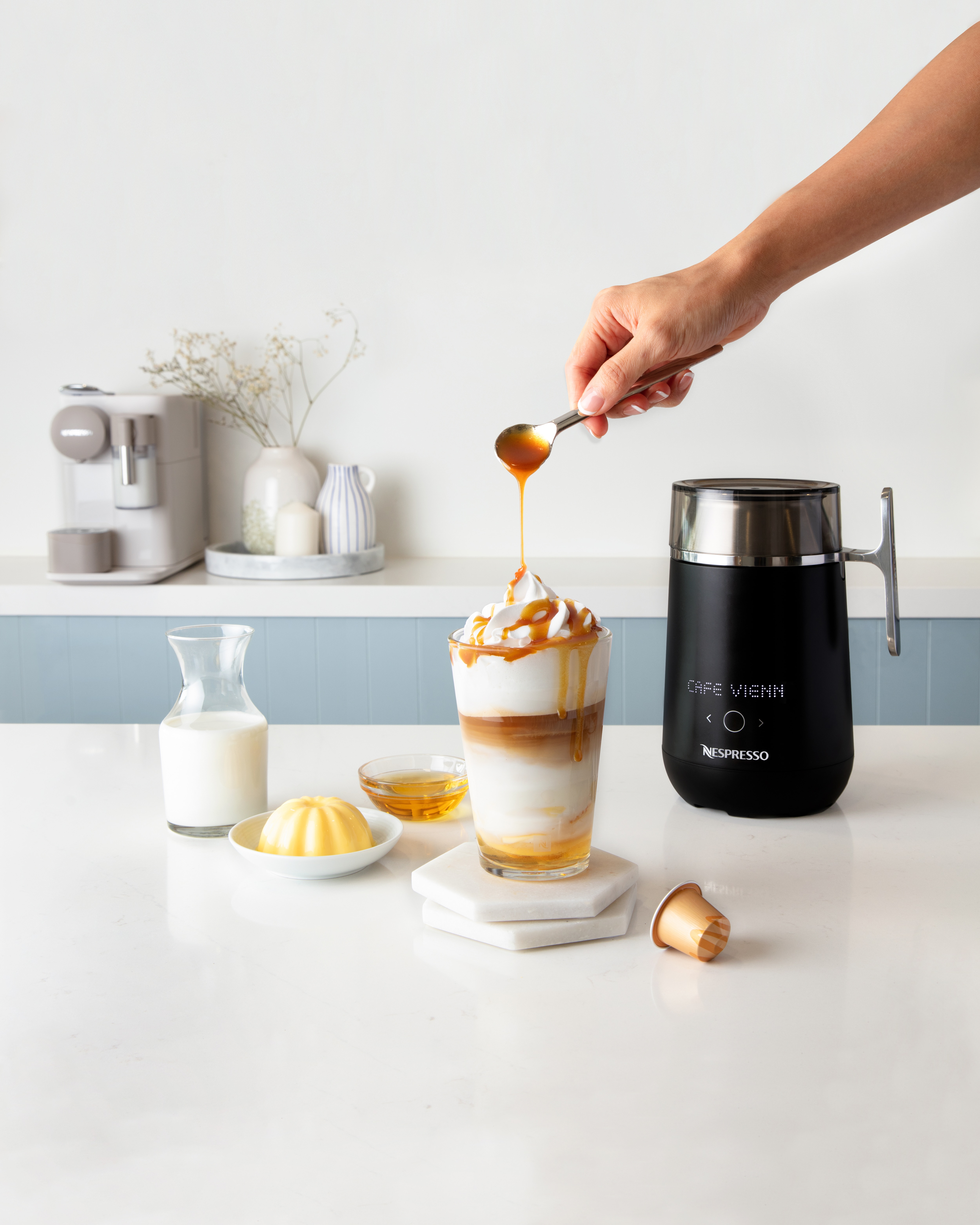 Caramel Crème Brulee Latte Recetas Nespresso